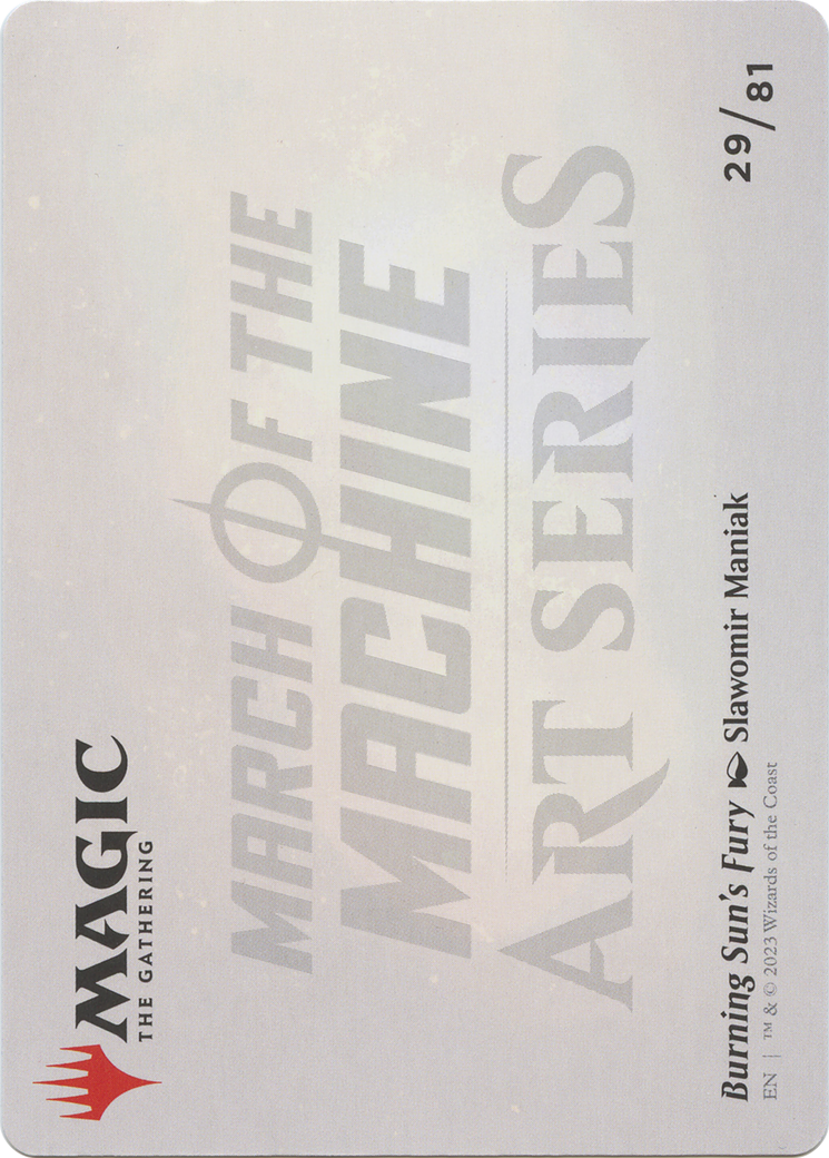 Burning Sun's Fury // Burning Sun's Fury (AMOM-029) - March of the Machine Art Series (Borderless)