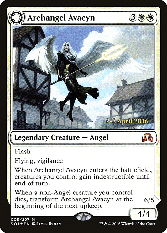 Archangel Avacyn // Avacyn, the Purifier (PRE-05S) - Shadows over Innistrad Promos: (Double Faced Transform) Foil