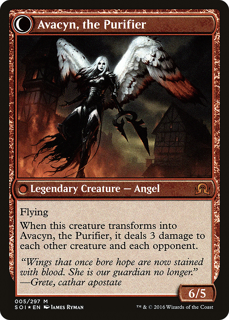 Archangel Avacyn // Avacyn, the Purifier (PRE-05S) - Shadows over Innistrad Promos: (Double Faced Transform) Foil