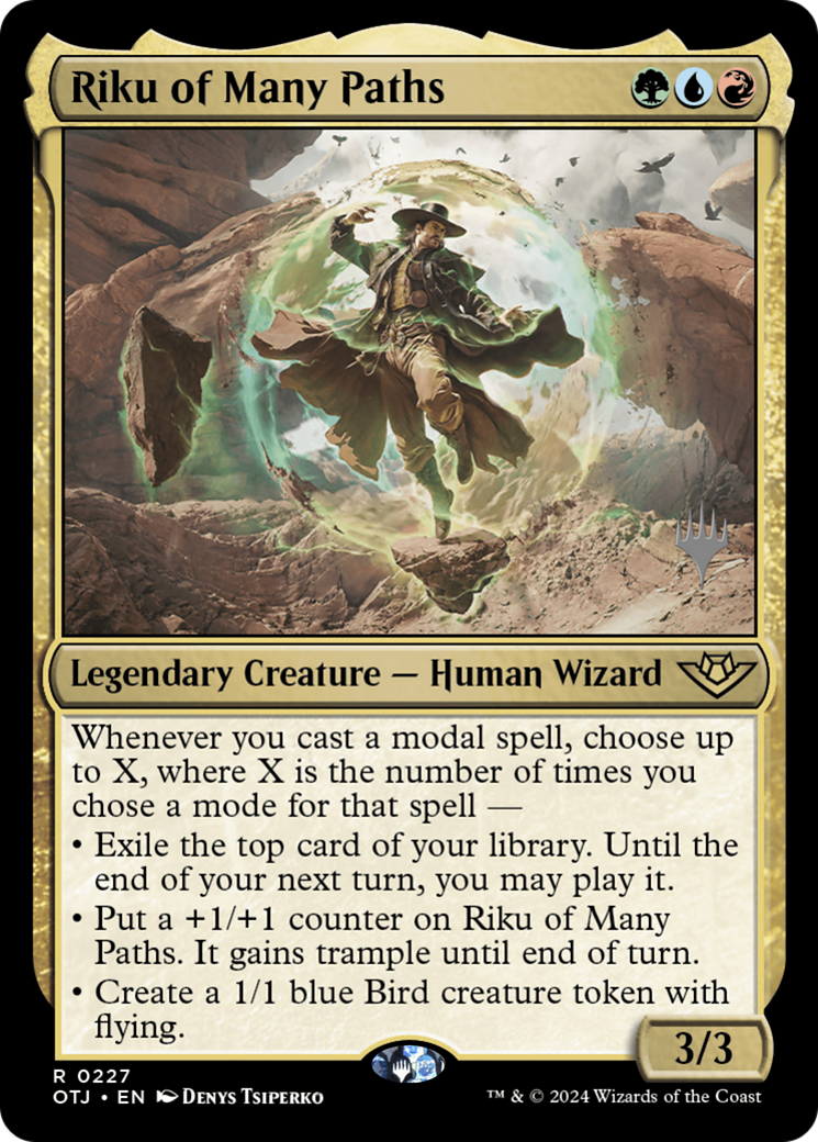 Riku of Many Paths (PPOTJ-227P) - Outlaws of Thunder Junction Promos Foil
