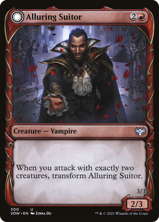 Alluring Suitor // Deadly Dancer (VOW-300) - Innistrad: Crimson Vow: (Showcase, Double Faced Transform) Foil