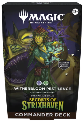 MTG SECRETS OF STRIXHAVEN COMMANDER DECK - WITHERBLOOM PESTILENCE