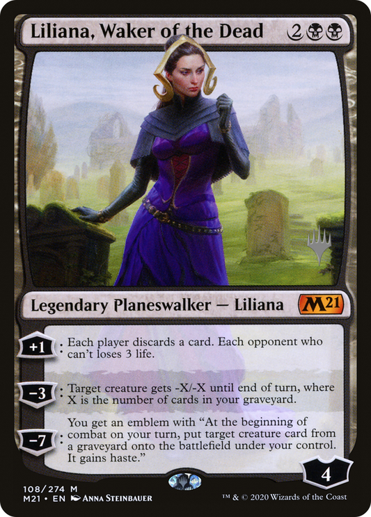 Liliana, Waker of the Dead (PPM21-108P) - Core Set 2021 Promos Foil