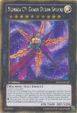 Number C9: Chaos Dyson Sphere (PGLD-EN022) - Premium Gold 1st Edition