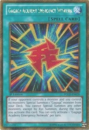 Gagaga Academy Emergency Network (PGLD-EN028) - Premium Gold 1st Edition