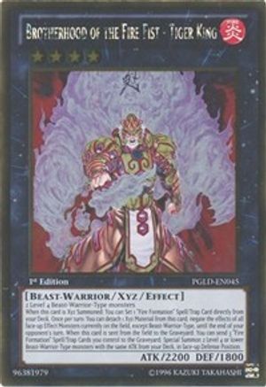 Brotherhood of the Fire Fist - Tiger King (PGLD-EN045) - Premium Gold 1st Edition