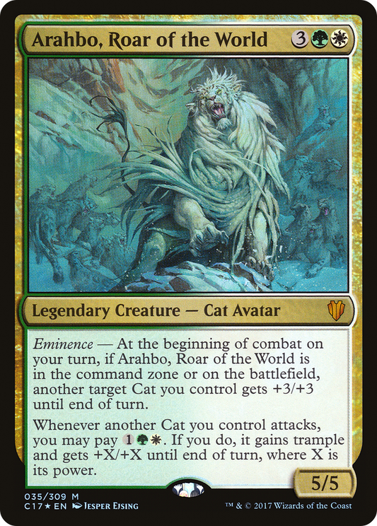 Arahbo, Roar of the World (C17-035) - Commander 2017 Foil