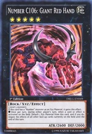 Number C106: Giant Red Hand (DRLG-EN049) - Dragons of Legend Unlimited