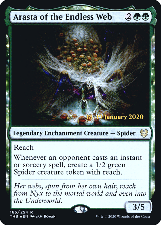 Arasta of the Endless Web (PRE-165S) - Theros Beyond Death Promos: (enchantment) Foil