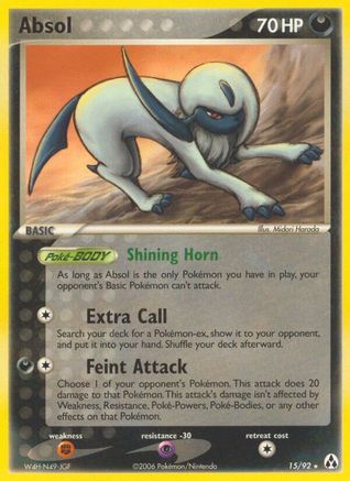 Absol 015  - Reverse Holofoil Legend Maker - Rare