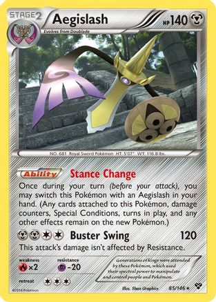 Aegislash (85) 085  - Reverse Holofoil XY Base Set - Rare