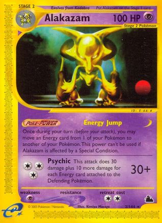 Alakazam (2) 002  - Reverse Holofoil Skyridge - Rare