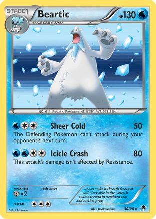 Beartic (30) 030  - Reverse Holofoil Emerging Powers - Holo Rare