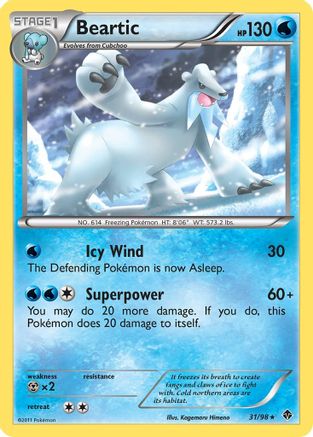 Beartic (31) 031  - Reverse Holofoil Emerging Powers - Rare