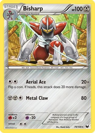 Bisharp (79) 079  - Reverse Holofoil Dark Explorers - Rare