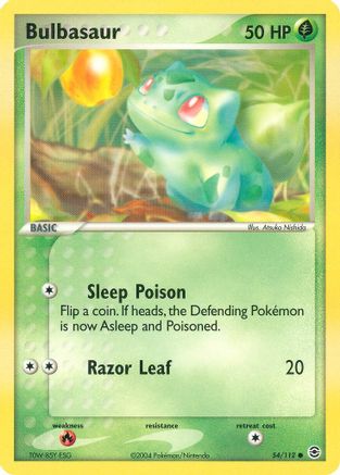 Bulbasaur 054/112  - Reverse Holofoil FireRed & LeafGreen - Common