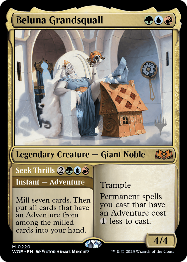 Beluna Grandsquall // Seek Thrills (PPWOE-220P) - Wilds of Eldraine Promos