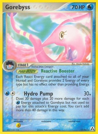 Gorebyss 017  - Reverse Holofoil Legend Maker - Rare