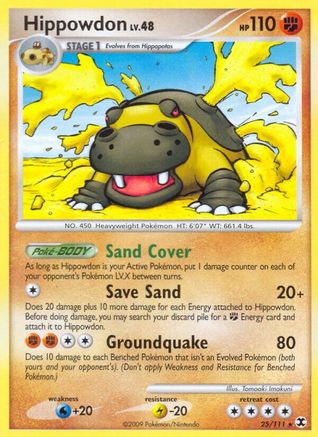 Hippowdon 025  - Reverse Holofoil Rising Rivals - Rare