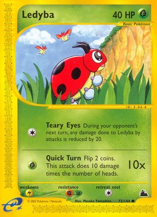 Ledyba (72) 072  - Reverse Holofoil Skyridge - Common