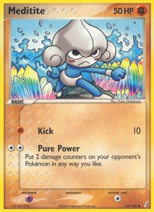 Meditite 056/100  - Reverse Holofoil Crystal Guardians - Common