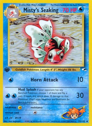 Misty's Seaking 055/132  - Unlimited Gym Heroes - Uncommon