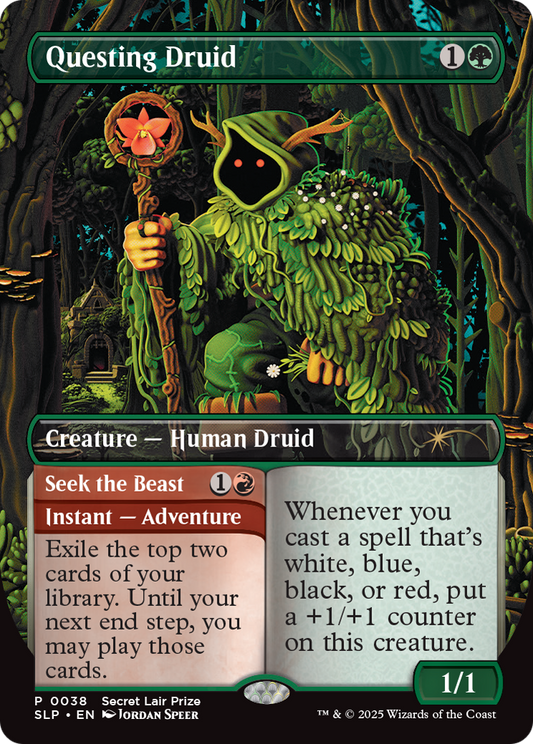 Questing Druid // Seek the Beast (SLP-038) - Secret Lair Showdown Foil
