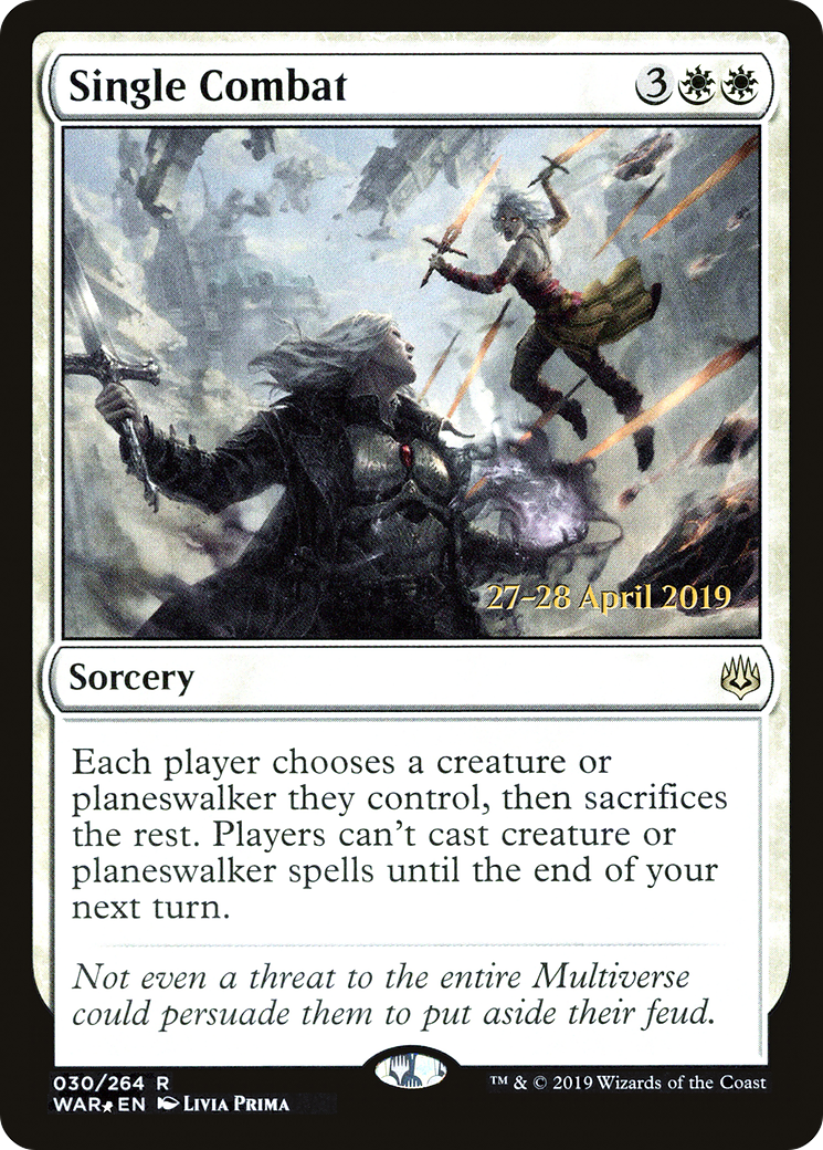 Single Combat (PRE-30S) - War of the Spark Promos Foil