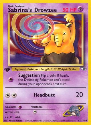Sabrina's Drowzee 092/132  - Unlimited Gym Heroes - Common
