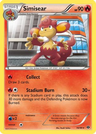 Simisear 016  - Reverse Holofoil Next Destinies - Rare