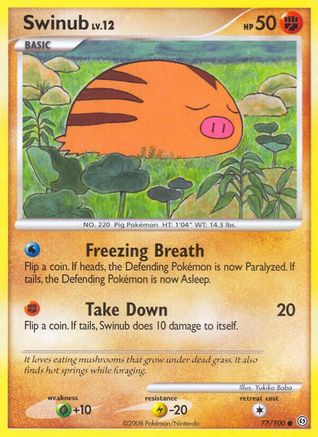 Swinub 077  - Reverse Holofoil Stormfront - Common
