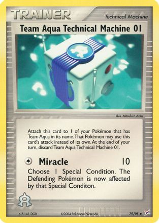 Team Aqua Technical Machine 01 079  - Reverse Holofoil Team Magma vs Team Aqua - Uncommon