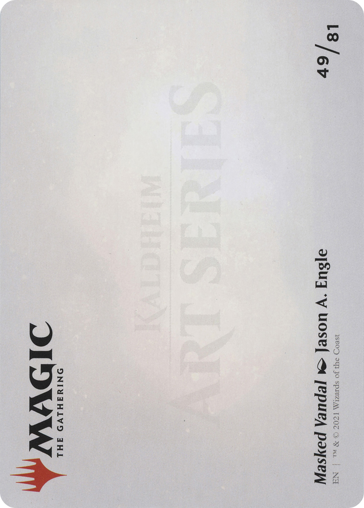 Masked Vandal // Masked Vandal (AKHM-049) - Kaldheim Art Series (Borderless) Foil