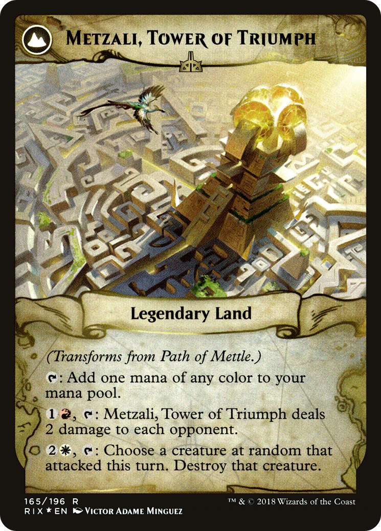 Path of Mettle // Metzali, Tower of Triumph (PRE-165S) - Rivals of Ixalan Promos: (compasslanddfc) Foil