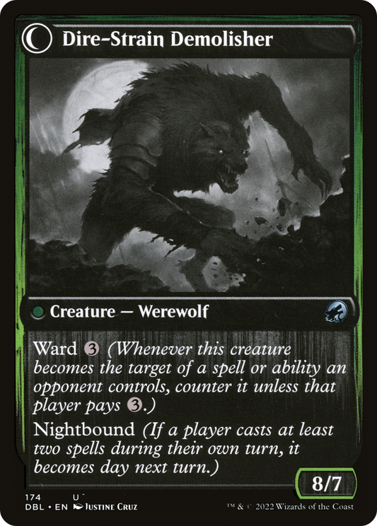 Burly Breaker // Dire-Strain Demolisher (DBL-174) - Innistrad: Double Feature: (Double Faced Transform)