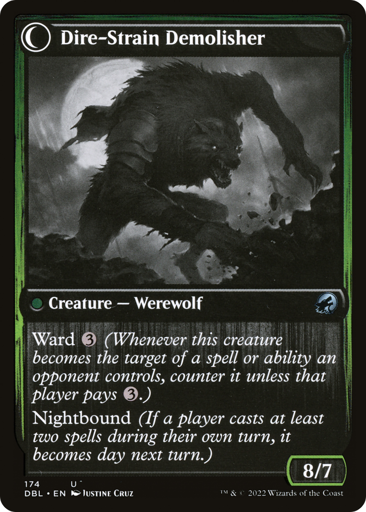 Burly Breaker // Dire-Strain Demolisher (DBL-174) - Innistrad: Double Feature: (Double Faced Transform) Foil