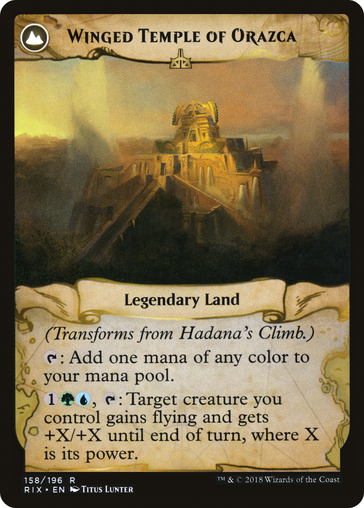 Hadana's Climb // Winged Temple of Orazca (RIX-158) - Rivals of Ixalan: (compasslanddfc) Foil