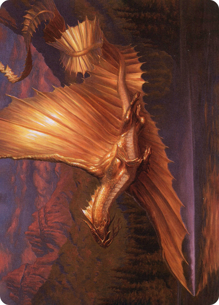 Adult Gold Dragon // Adult Gold Dragon (AAFR-058) - Adventures in the Forgotten Realms Art Series (Borderless)