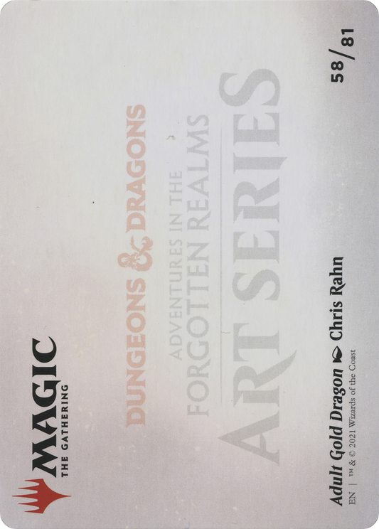 Adult Gold Dragon // Adult Gold Dragon (AAFR-058) - Adventures in the Forgotten Realms Art Series (Borderless) Foil