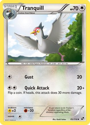 Tranquill 085  - Reverse Holofoil Black and White - Uncommon