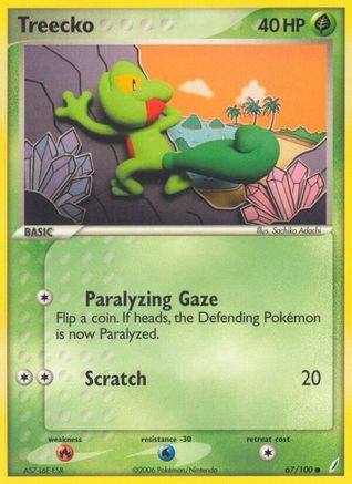 Treecko 067/100  Crystal Guardians - Common