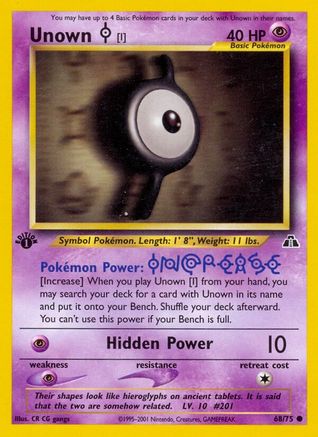 Unown [I] 068/75  - Unlimited Neo Discovery - Common