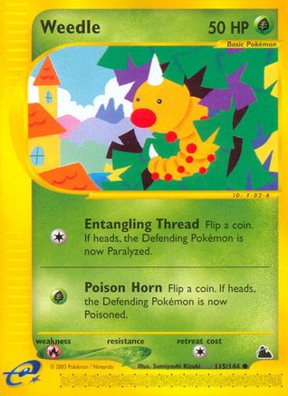 Weedle (115) 115  - Reverse Holofoil Skyridge - Common