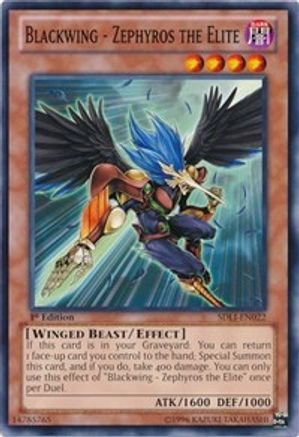 Blackwing - Zephyros the Elite (SDLI-EN022) - Structure Deck: Realm of Light 1st Edition