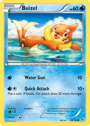 Buizel 028  XY  Flashfire - Common