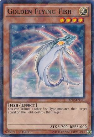 Golden Flying Fish (Shatterfoil) (BP03-EN040) - Battle Pack 3: Monster League 1st Edition