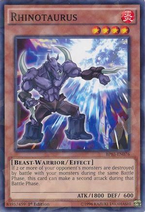 Rhinotaurus (Shatterfoil) (BP03-EN076) - Battle Pack 3: Monster League 1st Edition