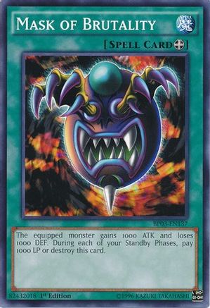Mask of Brutality (BP03-EN137) - Battle Pack 3: Monster League 1st Edition