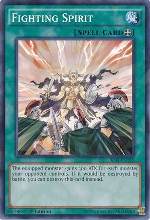 Fighting Spirit (Shatterfoil) (BP03-EN155) - Battle Pack 3: Monster League 1st Edition