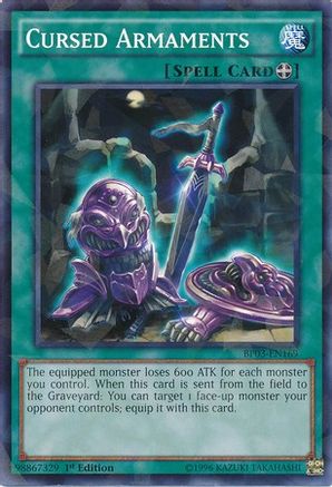 Cursed Armaments (Shatterfoil) (BP03-EN169) - Battle Pack 3: Monster League 1st Edition